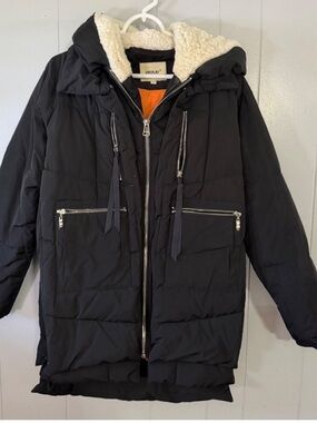 Orolay Women's Black Sherpa-Lined Puffer Jacket